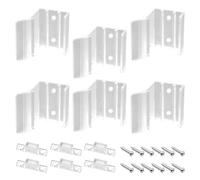 6 Pack RV Sliding Mirrored Door Latch, Universal RV Lock for Sliding Glass Door with Metal Strews, Practical Closet Lock Replacements for Camper, Motorhome, Travel (Transparent)