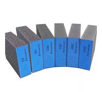 6 Pack Sanding Blocks Wet and Dry Dual-use,Sanding Sponges Coarse and Fine - 60/80/100/120/180/220 Grits 6 Different Specifications, Washable and Reusable, Ideal for Wood Metal Wall Polishing