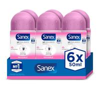 6-Pack Sanex Dermo Invisible 50ml Roll On Antiperspirant Deodorant