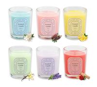 6 Pack Scented Candles Gifts Set for Women, Christmas Candle Set, Natural Soy Wax, Aromatherapy Candles for Birthday, Christmas, Gifts for Her, Lavender Candle Long Lasting (Six Color)