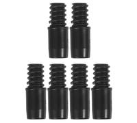 6 Pack Screw-On Plastic Replacement Tips for Broom Handles, Durable Compatible Accessories for Metal Poles, Ideal for Telescopic Handle Upgrades