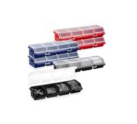 6 Pack Screw Organizer Box with Lids 4 Compartments Tool Bin Divider Small Parts Storage Organizer Screw Toolbox Case