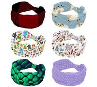 6 Pack Seamless Sweet-Dreams Sheep Funny Animal Elastic Headbands for Women, Wide Hairband, Non-Slip Headband, Sweatband Yoga Head Band for Workout, Sport, Gym, Running, Fitness