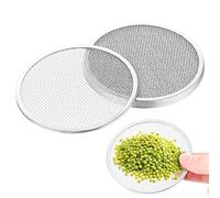 6 Pack Seed Sprouting Jar Lids - 304 Stainless Steel Screen Filter Strainer Lid for 82mm / 3.2in Wide Mouth Mason Jars, Mesh Bean Sprout Sieve Lids for Bean, Alfalfa, Broccoli, Lentil & More at Home