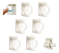 6 Pack Self Adhesive No Drill Curtain Rod Brackets Home Office Mounts