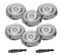 6 Pack SH50 Replacement Shaver Heads Compatible with Philips Norelco Series 5000, SH50 Replacement Blades for Philips Electric Shaving S5510, S5340, S5140
