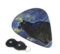 6 Pack Shambhala Cat Guitar Picks - 0.46 0.71 0.93 mm Includes Cool Guitar Picks Thin Medium Heavy Thickness, Electric Guitar Picks for Acoustic Guitar Bass Ukulele