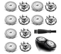 6 Pack Shaver Heads for Philips Series 1000 2000 3000 5000, 22Mm | Compatible with At8xx At7xx Pt7xx Models, Round Heads, Smooth Shave, Includes Cleaning Brush