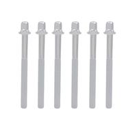 6-Pack Short Drum Tension Rods | Anti-Rust Iron Screws for Bass and Tom Drums | Compatible with Pearl, Yamaha, Tama Kits