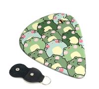 6 Pack shy frog Guitar Picks, Bass Electric Acoustic Guitar Ukulele Accessories, Heavy Guitar Picks Plectrums with Organizer Bag