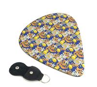 6 Pack Sicilian Style Guitar Picks, Bass Electric Acoustic Guitar Ukulele Accessories, Thin Guitar Picks Plectrums with Organizer Bag