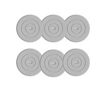 6 Pack Silicone Bathtub Stopper, Large Drain Stopper, Flat Suction Sink Cover, Tub Stopper Drain Plug for Kitchen, Bathtub and Laundry, Gary