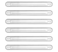 6 Pack Silicone Bumpers Adhesive Buffer Pads, Clear Cabinet Door Bumpers Furniture Bumper Strips Slamming Protector Clear Cupboard Door Drawer Bumper for Shower Doors Drawers Car Doors Toilet Lids