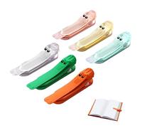 6-Pack Silicone Colorful Bookmark Clips, Automatic Smart Page Markers, Non-Slip Reading Accessories for Books, Journals & Planners, Perfect Gift for Book Lovers