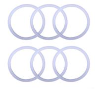 6 Pack Silicone Lid Seal Gasket Replacement for Water Bottles Grey White O Ring for 19oz 24oz 25oz 32oz 40oz Cups Leak Proof Heat Resistant Accessory(Primary Color)