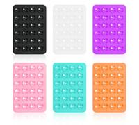 6 Pack Silicone Suction Phone Case Mount Pad Xmas Gifts Back of Sticky Grip Non Slip Double Sided Suction Smartphone Case Suckers Cups Holder for Wall Shower Mirror Car Selfies TikTok Videos Christmas