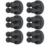 6 Pack Silicone Wall Mounted Hooks Multifunctional Adhesive for Hanging Toothbrush Loofah Razor Shower Bathroom Kitchen College Essentials