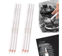 6 Pack Sketch Pencils & White Charcoal Pencil - Professional White Pencils Drawing Set, Charcoal Sketch Supplies for Shading Blending, Highlight Chalk for Artist Beginner Student