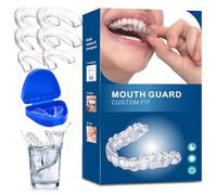 6 Pack Sleeping Mouth Guard for Clenching Teeth at Night, Stops Bruxism, Reusable Mouth Guards Grinding Teeth for Adults & Kids (with a Travel Cases)