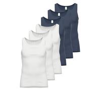 6 Pack Sleeveless Vests Feinripp Premium by Ammann 181150 M-2XL 3 colours