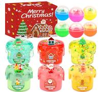 6 Pack Slimes, Christmas Slime Kids, Butter Slime kit for Girls, Toys for Girls and Boys, Stocking Stuffers for Kids, Goodie Bag, Birthday Gift Cute Stuff Party Favors, Classroom Rewards for Age 3+