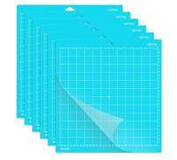 6 Pack Smart Cutting Mat 12x12 Inch for Cutting Machine, Light/Standard/Grip/FabricGrip Cut All The Essentials, Portable Design from Delicate Paper to Heavier Specialty Materials