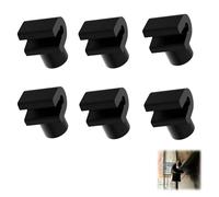 6 Pack Snap Handle Connector Replacement Parts - Compatible with Rev-A-Shelf 27-Quart Soft-Close Double Pull-Out Trash Cans, Trash Can Accessories (Black)
