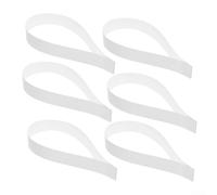 6 Pack Snare Drum Wires Mounting Straps Flexible PET Bands for Stable Tension Drummer Tools(White)
