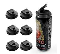 6-Pack Soda Can Lids - Reusable BPA-Free Can Covers for Soda, Beer & Energy Drinks, Universal Fit 202/206 Cans (2.08 & 2.32IN Rims), Helps Keep Drinks Fresh & Clean