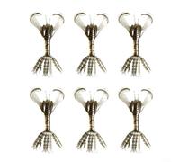 6-Pack Soft Baits 8cm Flexible Tail for Trout Crappie(Gray)