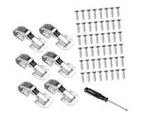 6 Pack Soft Close Cabinet Hinges, Cold Rolled Steel Door Hinge Set with Screws and Screwdriver for Cabinet Door Replacement and Home Installation Concealed Hinge Overlay Cupboard Wardrobe Kitchen Shoe
