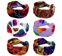 6 Pack Soft Sports Thin Head Bands | Non-Slip Accessories Bands for Fashion, Washing Face, Workouts, Yoga, Daily Use, Christmas Candy (3)