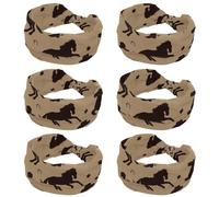 6 Pack Soft Sports Thin Head Bands | Non-Slip Accessories Bands for Fashion, Washing Face, Workouts, Yoga, Daily Use, cowboys and horse