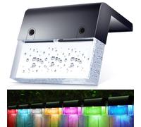 6 Pack Solar Fence Lights, 2 Lighting Modes Step Lights Outdoor, Acrylic Bubbles LED Super Bright Waterproof Solar Deck Light for Outside Stair Fence Step Pool Backyard Decor (Warm White/7 Color)