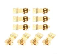 6-Pack Solid Brass Box Latch Clasps with Screws - Vintage-Style Padlock Buckles for Wooden Jewelry, Tool & Storage Boxes - 37 x 19 mm, Yellow Finish