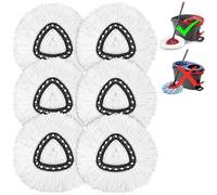 6 Pack Spin Mop Replacement Head Compatible with Vielde Microfiber Mop Head Refills Easy Cleaning Mop Head Replacement