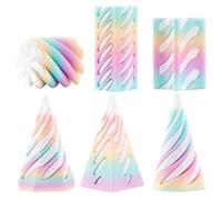 6 Pack Spiral Fidget Toy, Impossible Cone Fidget Toys (Rainbow color), 3D Printed Sensory Toys for Stress Relief, ADHD, Anxiety, Perfect for Kids and Adults, Handheld Relaxation Tool