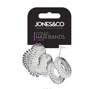 Spiral Hair Ties, 6pcs Clear Plastic Hair Coil Bands, Spiral Ponytail Holder Phone Cord Bobbles Bands Set for Women Girls Hair Accessories (Clear)