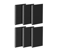 6 Pack Spiral Notebook 4 x 6 Inch Spiral Journals Notebooks Steno Pads Lined Notepad Spiral Lined Notebook with 50 Sheets 100 Pages 4 x 6" Black Cover Small Pocket Notepads for Office School Supplies