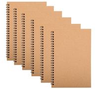 6 Pack Spiral Notebook A5, 120 Lined Pages /60Sheets Notepads, 8.3 x 5.5 inch Kraft Cover Wirebound Notebooks for Business, Office, School, Travel, Journals, Planning, for Women, Teens, Colleague