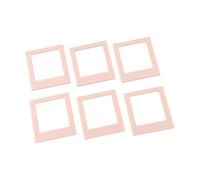 6 Pack Square Acrylic Photo Frames for Instax for MINI & K-Pop Cards, Magnetic Display Holders for Fridge Locker Office, Colorful Home Decor(Transparent color)