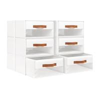 6 Pack Stackable Wardrobe Storage Drawers - Foldable Pull-Out Boxes