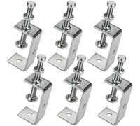 6 Pack Stainless Steel C Clamp - 2 9/16 Inch Small C Clamp Set, Heavy Duty Metal C Clamps Mini Tiger G-Clamp Adjustable U Clamps with Stable Wide Jaw Opening for Fixed Woodworking and Welding Mounting