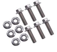 6 Pack Stainless Steel Flange Screws, Flange Bolts, Exhaust Manifold Hardware Kit M10X1.5-35mm