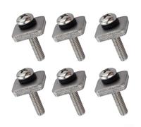 6-Pack Stainless Steel Surfboard Fin Screws for Longboard Shortboard - M5 Thread 4mm Diameter 0.7mm Pitch -Resistant Replacement Hardware(4mm)