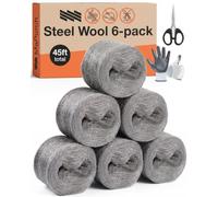 6-Pack Steel Wool Mouse Protection Bulk Kit, MaPorch