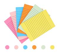 6 Pack Sticky Notes Lined Notepad Memo Stickers for School and Office Supplies, 4 x 6 Inches,6 Colors Collection, 50 Sheets/Pack