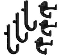 6 Pack Storage Shed Hooks, U-Shape and J-Shape Tool Hangers, Accessories Compatible with Sunca5t/Cr4ftsm4n Shed Tool Hooks, for Organizing Shovels, Rakes, Ladders, Space Saving Organization