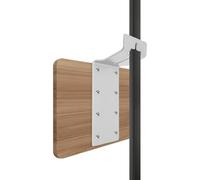6 Pack T-Post Brackets for Outdoor Use - Heavy Duty Iron Bracket for Fence Railing, Mailbox Sign, Birdhouse, Shooting Target Stand, 440 lbs Capacity, Spray-Painted Rustproof - Silver