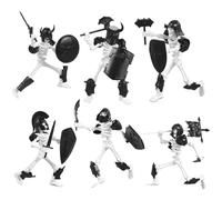 6 Pack T13 Action Figure Set, Skeleton Action Figure Skeleton Decor Skeletons for Halloween Decorations Dummy 13, Titan 13, Skeleton Toy Multi-Jointed Movable 3D Printed Toys